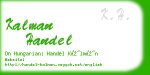 kalman handel business card